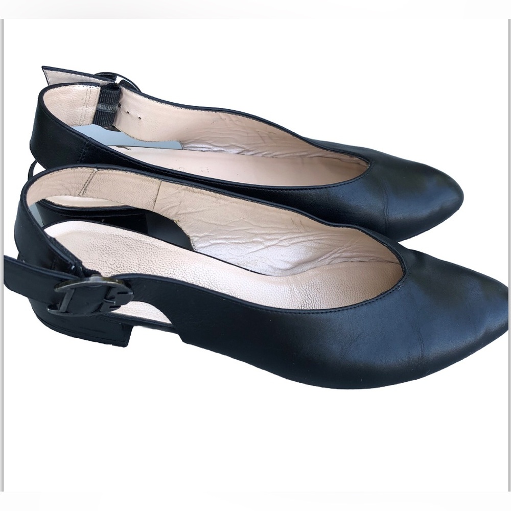 Spring Step Black Leather  Heels. Size EU 40.